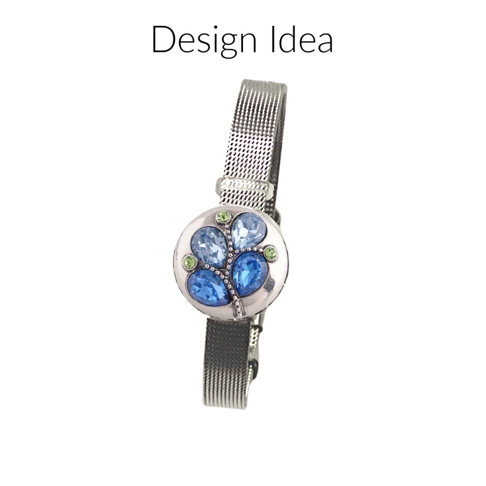 Snap Charm Bracelet Stainless Steel for 1 Standard Size Snap - Adjustabl… - Picture 5 of 6
